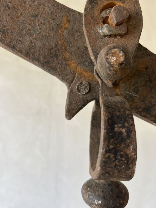 HUGE ANTIQUE WROUGHT IRON BALANCE SCALES - ADDITIONAL PHOTO 7