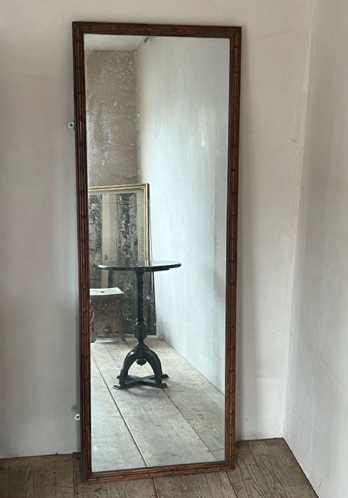 faux bamboo framed mirror - CATEGORY: ANTIQUE MIRRORS - DATED VICTORIAN