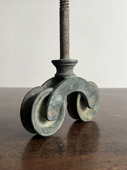 19THC BRASS DOUBLE PULLEY - ADDITIONAL PHOTO 2