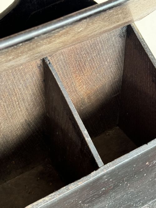 GEORGIAN OAK CANDLE SALT BOX - ADDITIONAL PHOTO 3