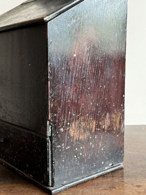 GEORGIAN OAK CANDLE SALT BOX - ADDITIONAL PHOTO 7