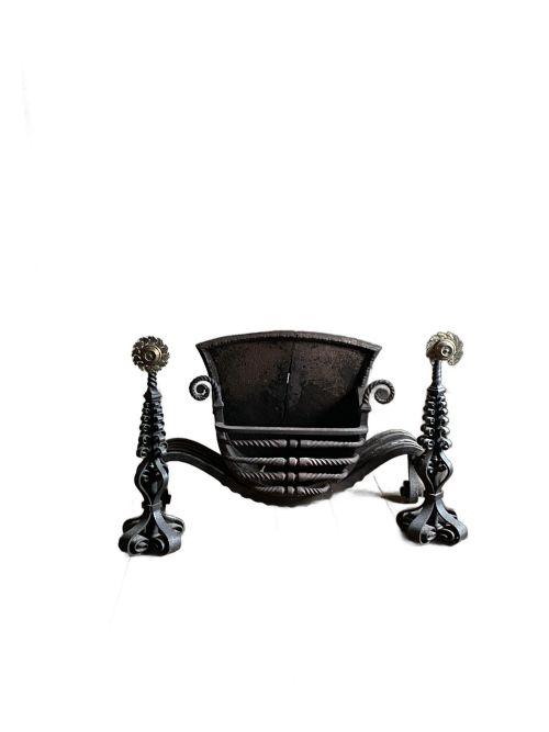 WROUGHT IRON AESTHETIC MOVEMENT FIREGRATE - ADDITIONAL PHOTO 6