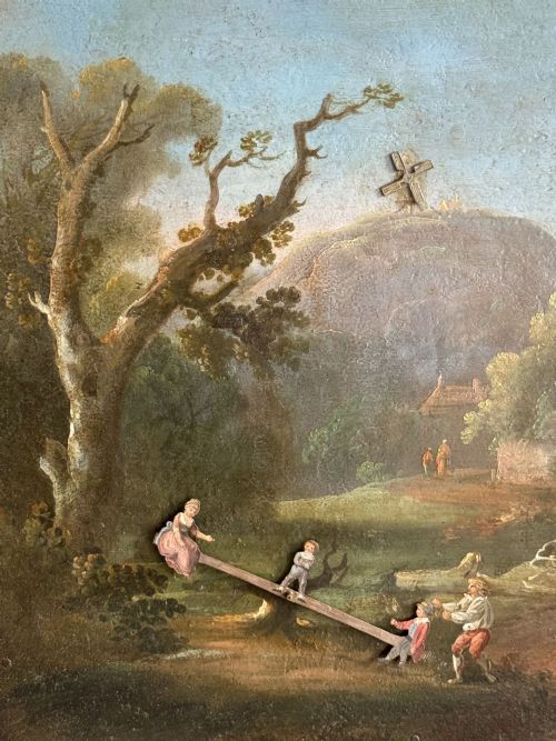 18THC ENGLISH AUTOMATON PICTURE CLOCK - ADDITIONAL PHOTO 2