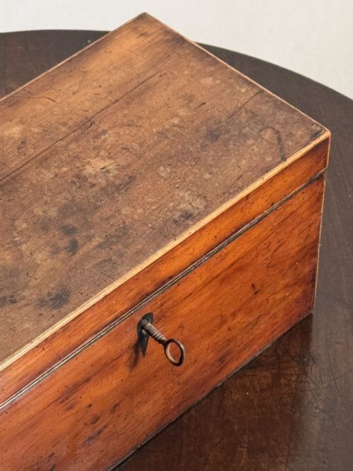 GEORGIAN YEW TEA CADDY - ADDITIONAL PHOTO 3