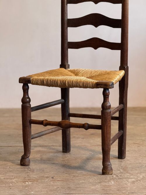 FOUR MACCLESFIELD LADDERBACK CHAIRS - ADDITIONAL PHOTO 4
