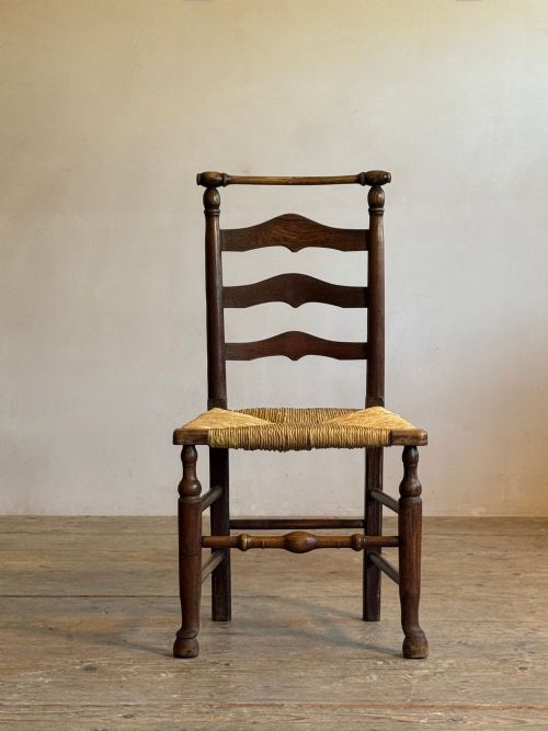 FOUR MACCLESFIELD LADDERBACK CHAIRS - ADDITIONAL PHOTO 6