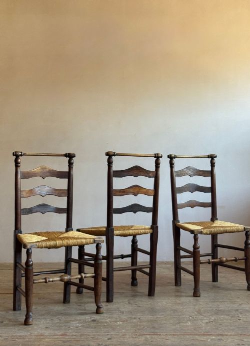 FOUR MACCLESFIELD LADDERBACK CHAIRS - ADDITIONAL PHOTO 7