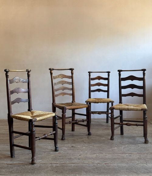 FOUR MACCLESFIELD LADDERBACK CHAIRS - ADDITIONAL PHOTO 8
