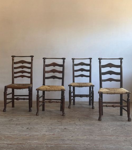 FOUR MACCLESFIELD LADDERBACK CHAIRS - ADDITIONAL PHOTO 9