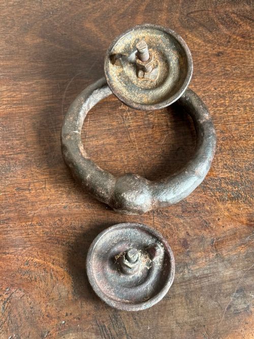 ANTIQUE IRON RING KNOCKER - ADDITIONAL PHOTO 2