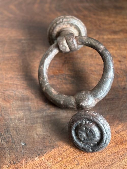 ANTIQUE IRON RING KNOCKER - ADDITIONAL PHOTO 3