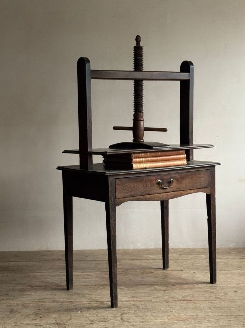 GEORGIAN OAK BOOK PRESS TABLE - ADDITIONAL PHOTO 10