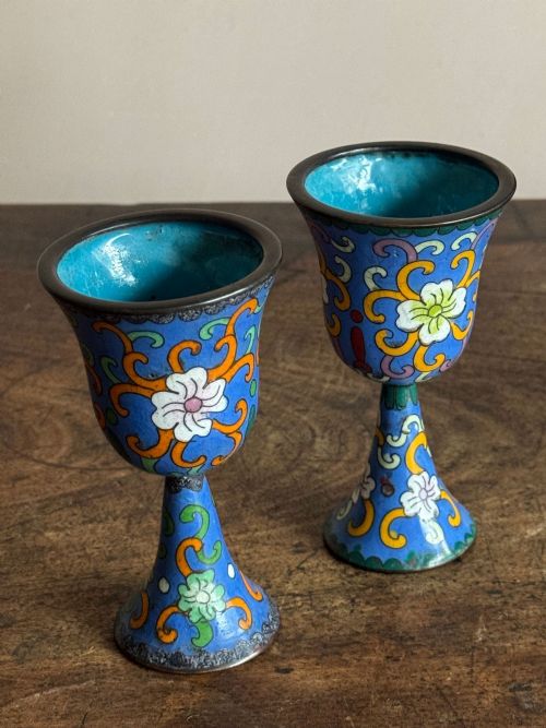 CLOISONN ENAMEL EWES AND STEM CUPS - ADDITIONAL PHOTO 1