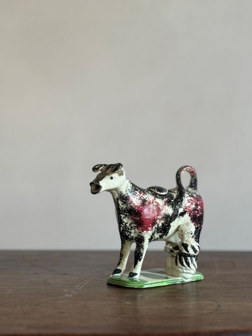 ANTIQUE PRATTWARE COW CREAMER - ADDITIONAL PHOTO 6