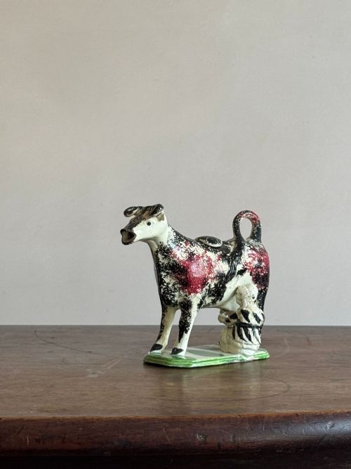 ANTIQUE PRATTWARE COW CREAMER - ADDITIONAL PHOTO 7
