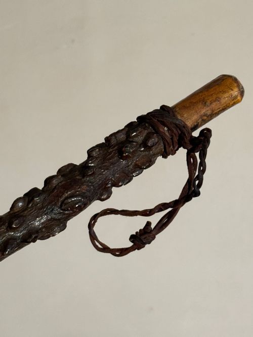 19THC WINGED ELM WALKING STICK - ADDITIONAL PHOTO 2