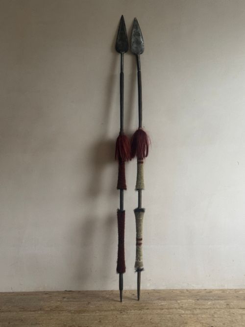 a pair of tribal naga spears - CATEGORY: ANTIQUE MISCELLANEOUS - DATED 1900