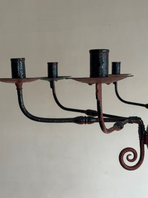 IRON 9 ARM CANDELABRA - ADDITIONAL PHOTO 1