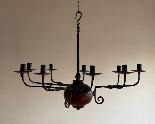 IRON 9 ARM CANDELABRA - ADDITIONAL PHOTO 4