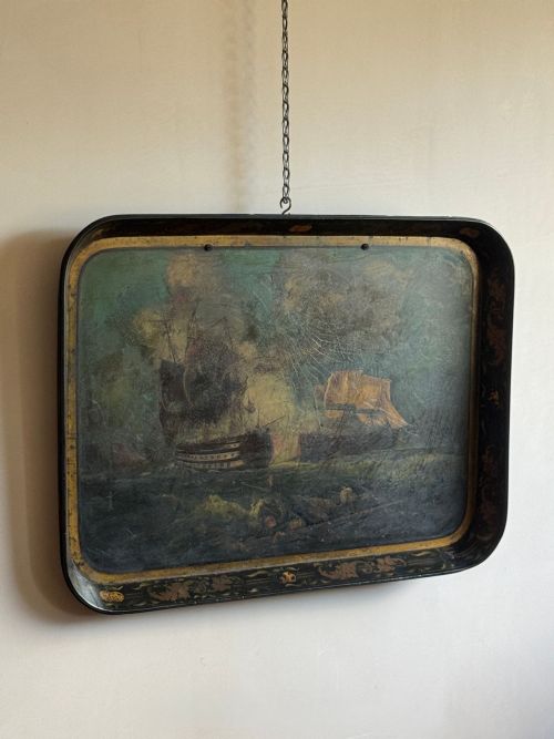 REGENCY JAPANNED PAPIERMCH TRAY - ADDITIONAL PHOTO 1