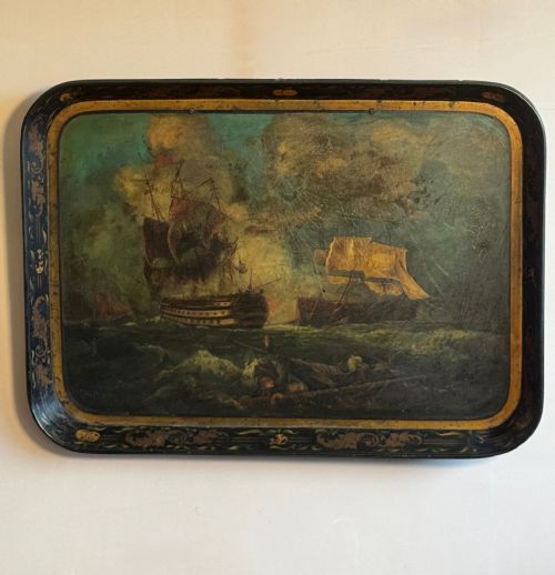 REGENCY JAPANNED PAPIERMCH TRAY - ADDITIONAL PHOTO 5