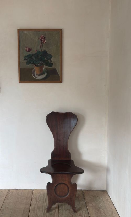 OIL ON CANVAS POTTED PINK CYCLAMEN - ADDITIONAL PHOTO 2
