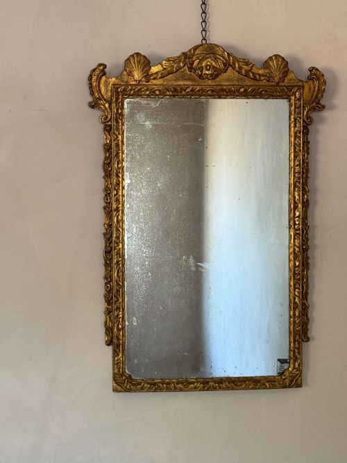 19THC GILTWOOD MIRROR