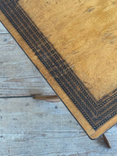 PENWORK DECORATED TRIPOD TABLE - ADDITIONAL PHOTO 2