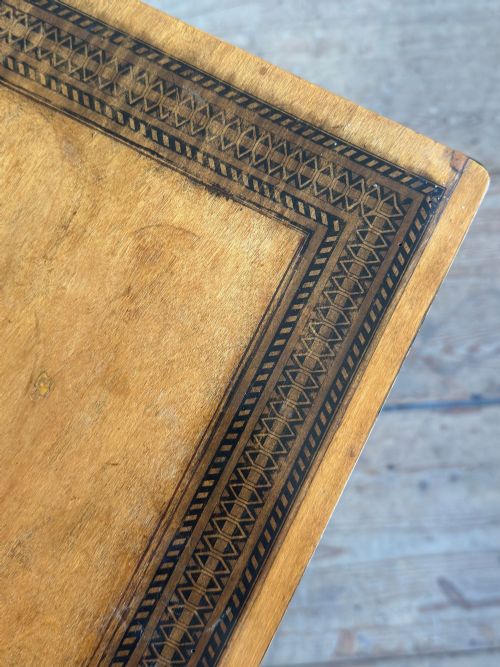 PENWORK DECORATED TRIPOD TABLE - ADDITIONAL PHOTO 5