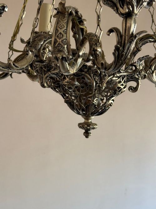 19THC SILVER PLATED CANDELABRA - ADDITIONAL PHOTO 1