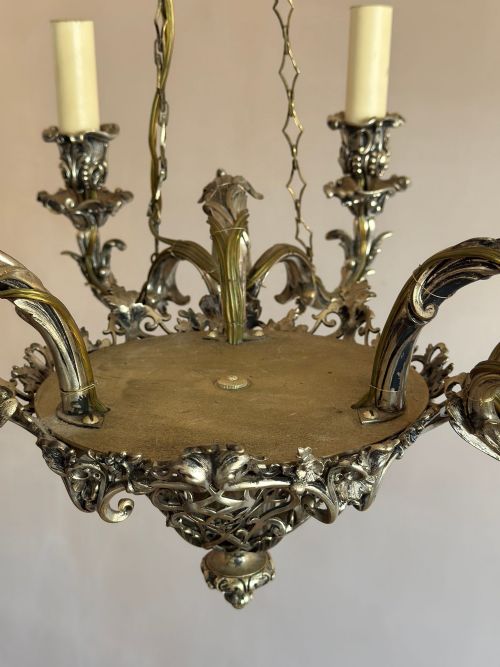 19THC SILVER PLATED CANDELABRA - ADDITIONAL PHOTO 2