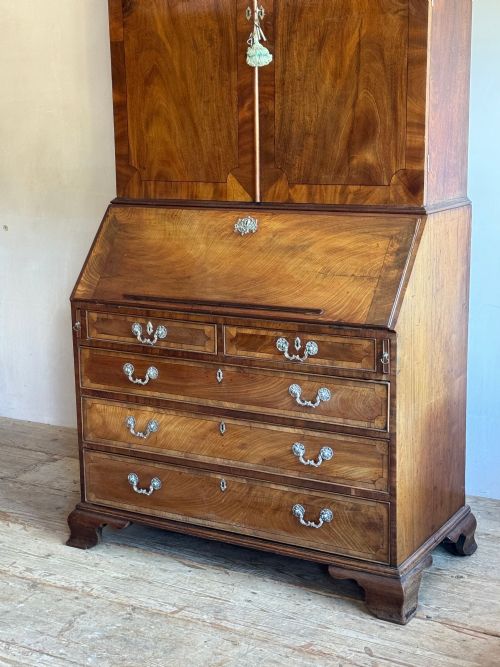 GEORGE III MAHOGANY BUREAU BOOKCASE - ADDITIONAL PHOTO 6
