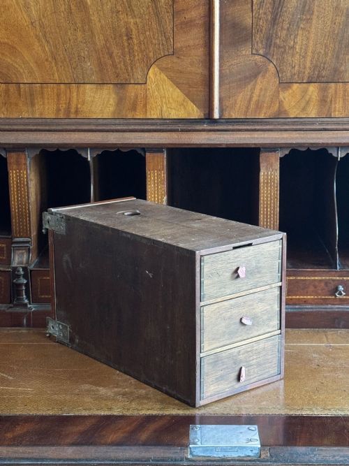 GEORGE III MAHOGANY BUREAU BOOKCASE - ADDITIONAL PHOTO 11