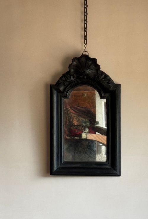 19thc Ebonised Mirror