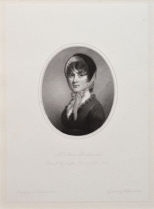 fig 2. 19th Century Engraved Print of Anne Richmond and Photo of The Artist Thomas (Tom) Richmond Jnr