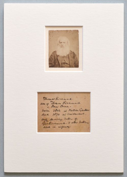fig 4. 19th Century Engraved Print of Anne Richmond and Photo of The Artist Thomas (Tom) Richmond Jnr