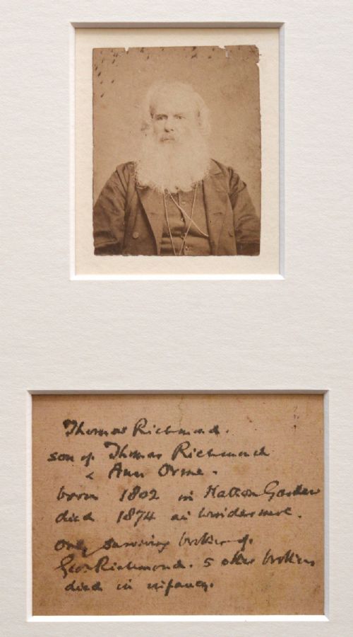fig 5. 19th Century Engraved Print of Anne Richmond and Photo of The Artist Thomas (Tom) Richmond Jnr
