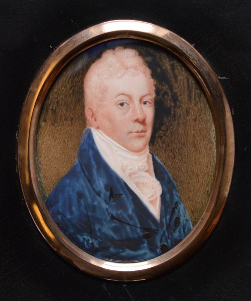 Fine Watercolour Portrait Miniature of a Gentleman on Ivory Circa 1790