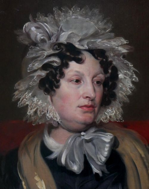 fig 2. Early 19th century Oil Painting Portrait of a Lady of Character from the Estate of Clan Leslie of Aberdeenshire