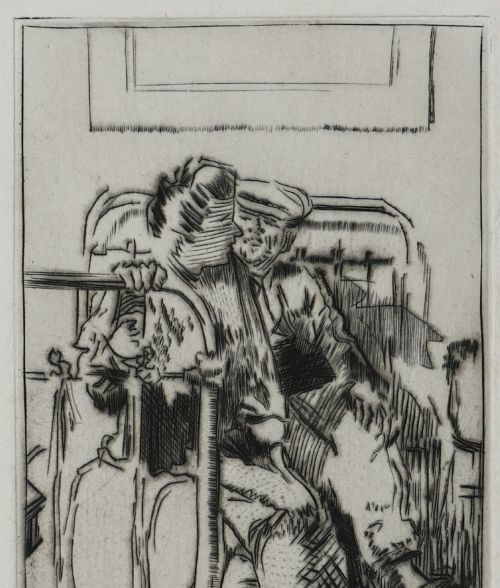 fig 1. Walter Richard Sickert - Scarce Etching (A Weak Defence) Printed 1915