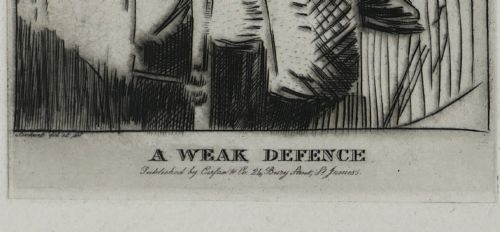 fig 2. Walter Richard Sickert - Scarce Etching (A Weak Defence) Printed 1915