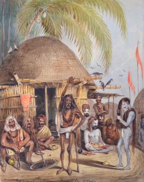 Holy Men of India Important British Colonial Watercolour by William Tayler C.1830-40