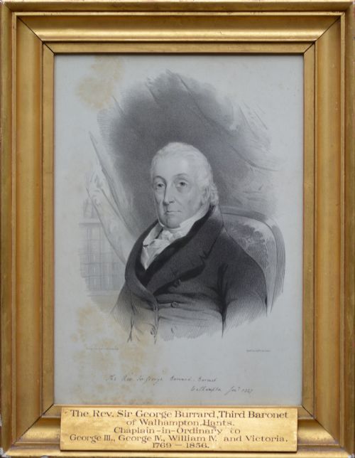 Beautifully Framed Print of Royal Chaplain Sir Charles Burrard 1847