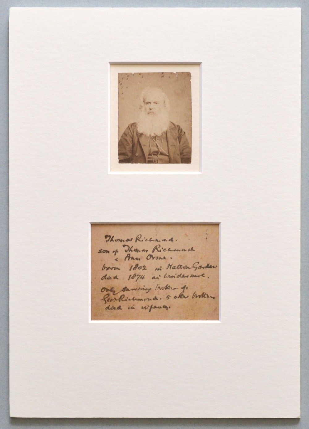 19th Century Engraved Print of Anne Richmond and Photo of The Artist Thomas (Tom) Richmond Jnr View V