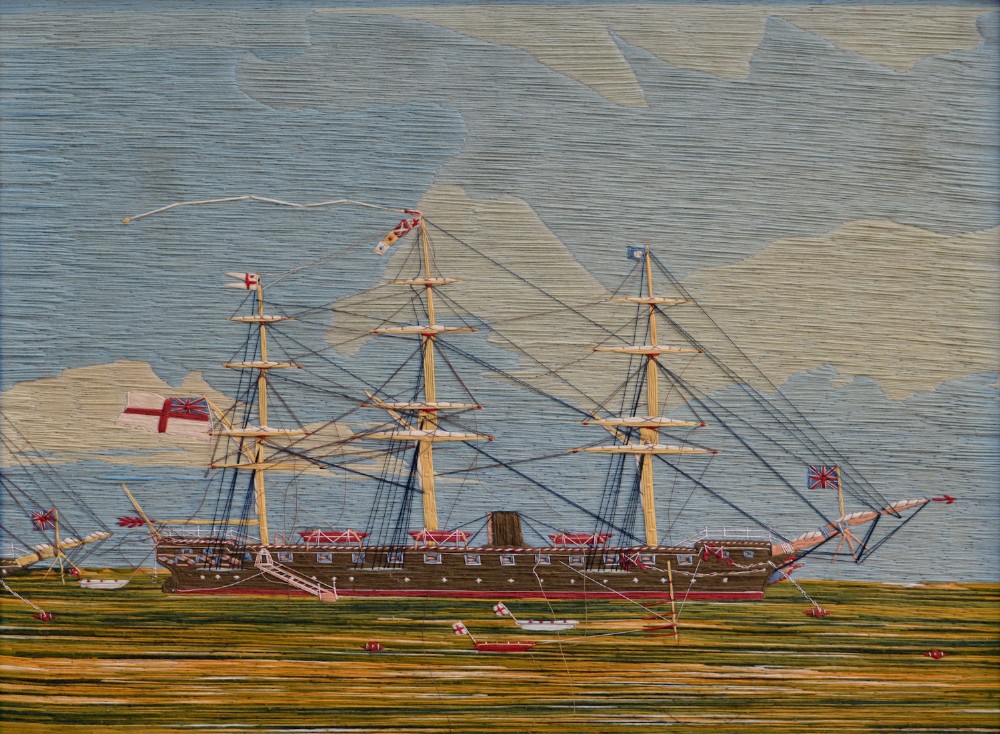 Large Sailor’s Woolwork Picture – (19th century) View II