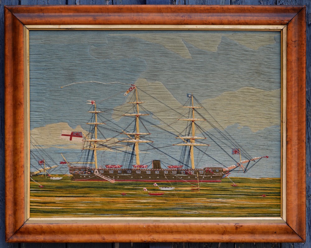Large Sailor’s Woolwork Picture – (19th century) View III