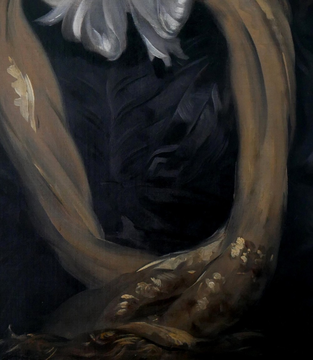 Early 19th century Oil Painting Portrait of a Lady of Character from the Estate of Clan Leslie of Aberdeenshire View V