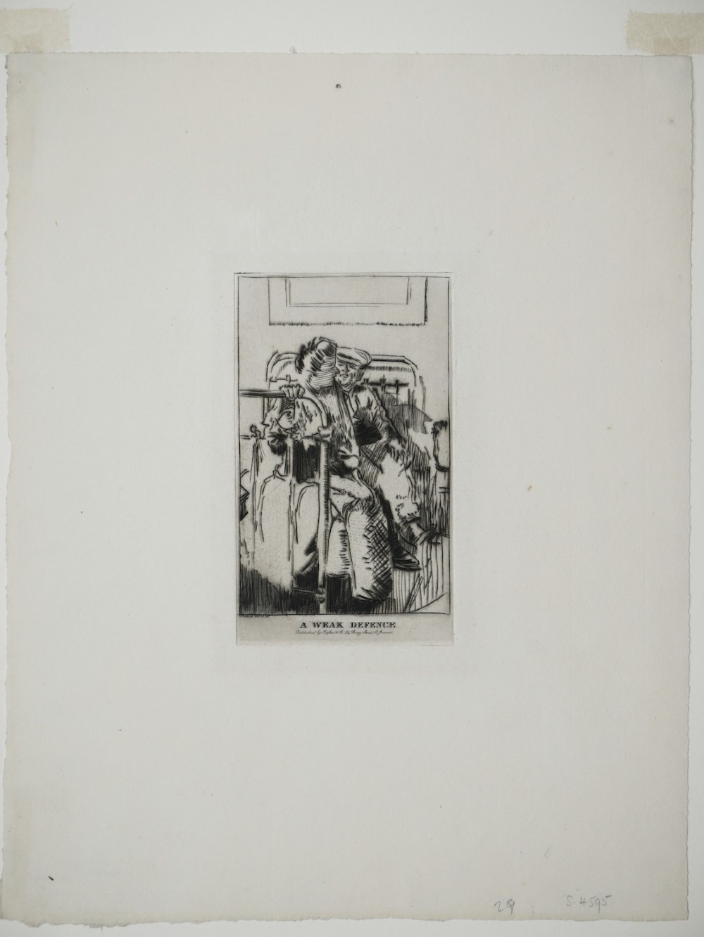 Walter Richard Sickert - Scarce Etching (A Weak Defence) Printed 1915 View IV