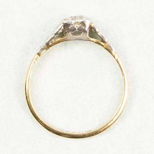 ART DECO 18CT GOLD DIAMOND ENGAGEMENT RING - ADDITIONAL PHOTO 4