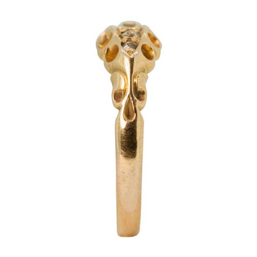 EDWARDIAN 18CT GOLD 5 STONE DIAMOND RING - ADDITIONAL PHOTO 4